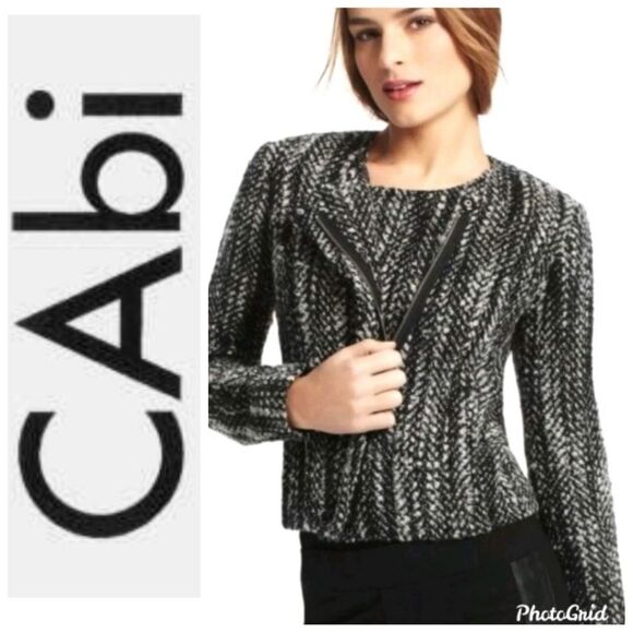 CAbi Gray Woven Jacket size 4 - Picture 2 of 12